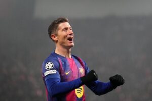 Robert Lewandowski reaches 41 teams scored against in UCL history — a new record