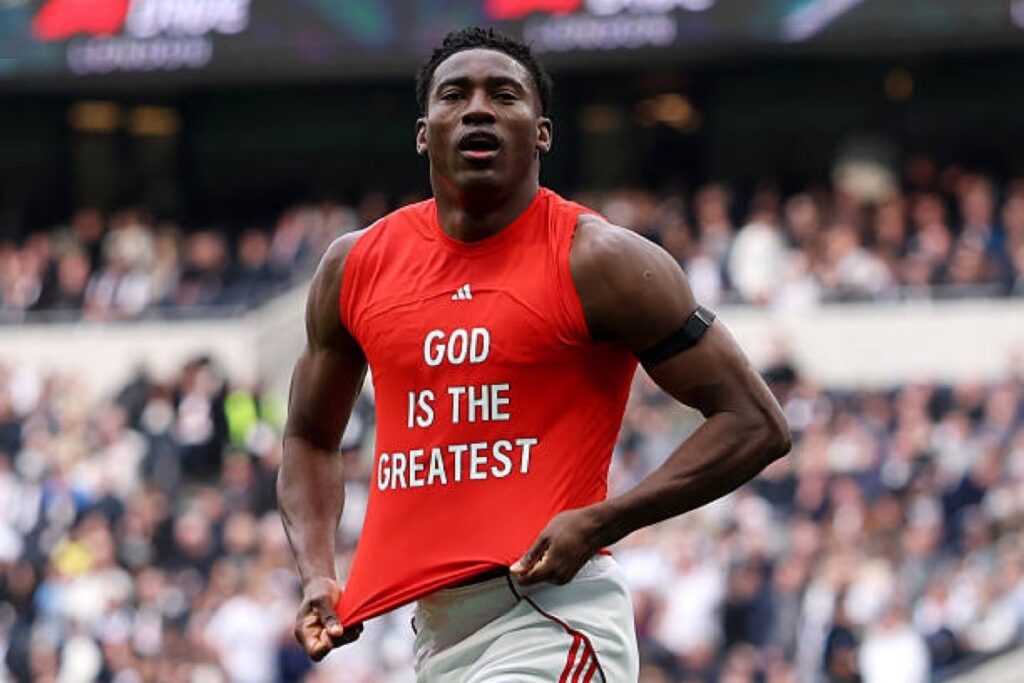 Taiwo Awoniyi could face FA sanction after revealing a religious message during Nottingham Forest’s 3-0 win over Tottenham Hotspur.